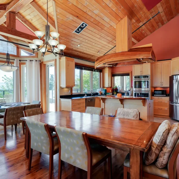 Commonhouse Dining Area at Harbourside Cohousing Sooke