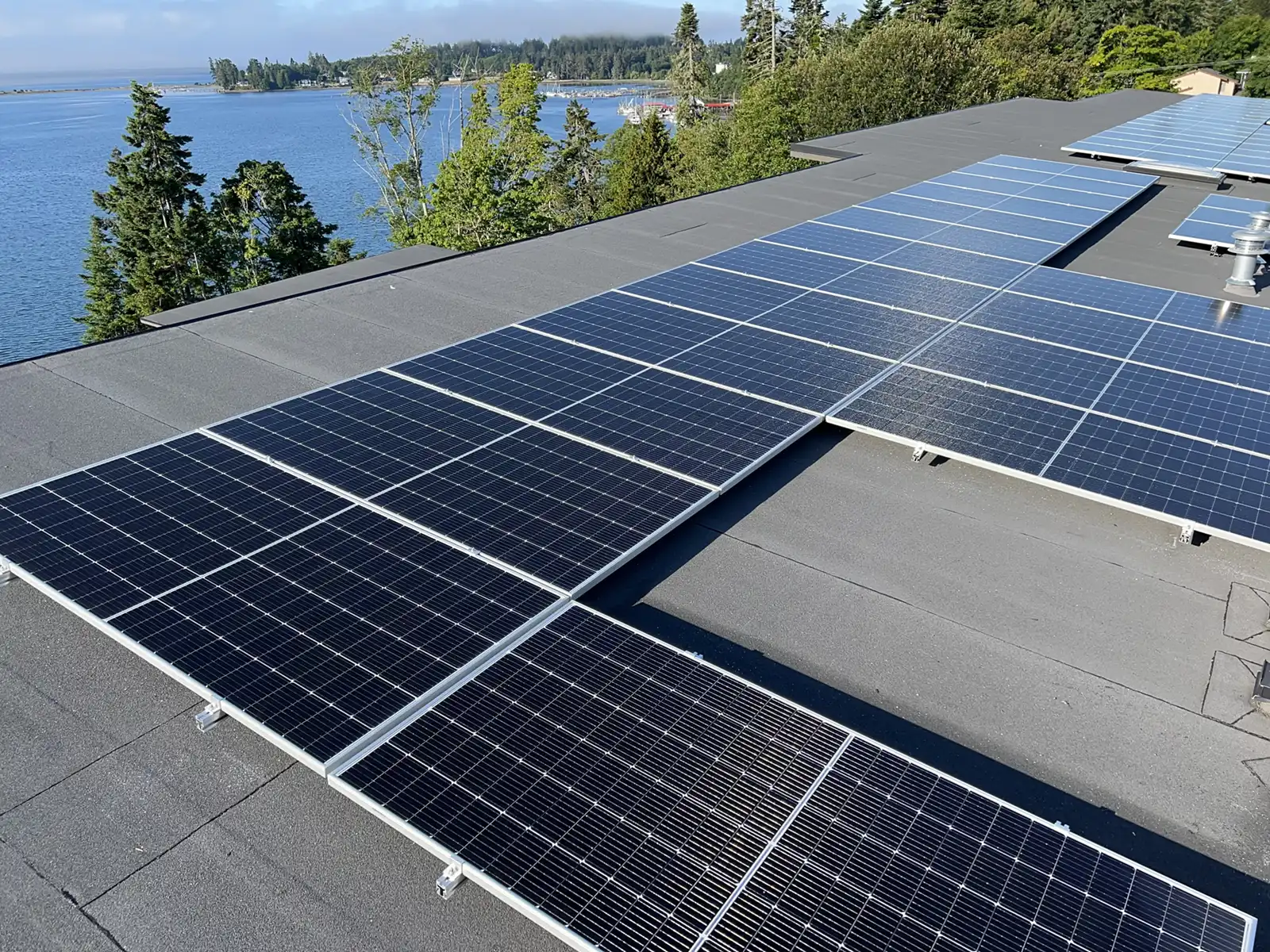 Solar Panels at Harbourside Cohousing Sooke