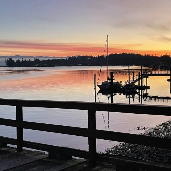 Sunset at Harbourside Cohousing Sooke